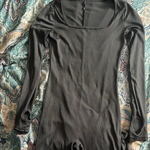 Elegant Black Long Sleeve Bodysuit